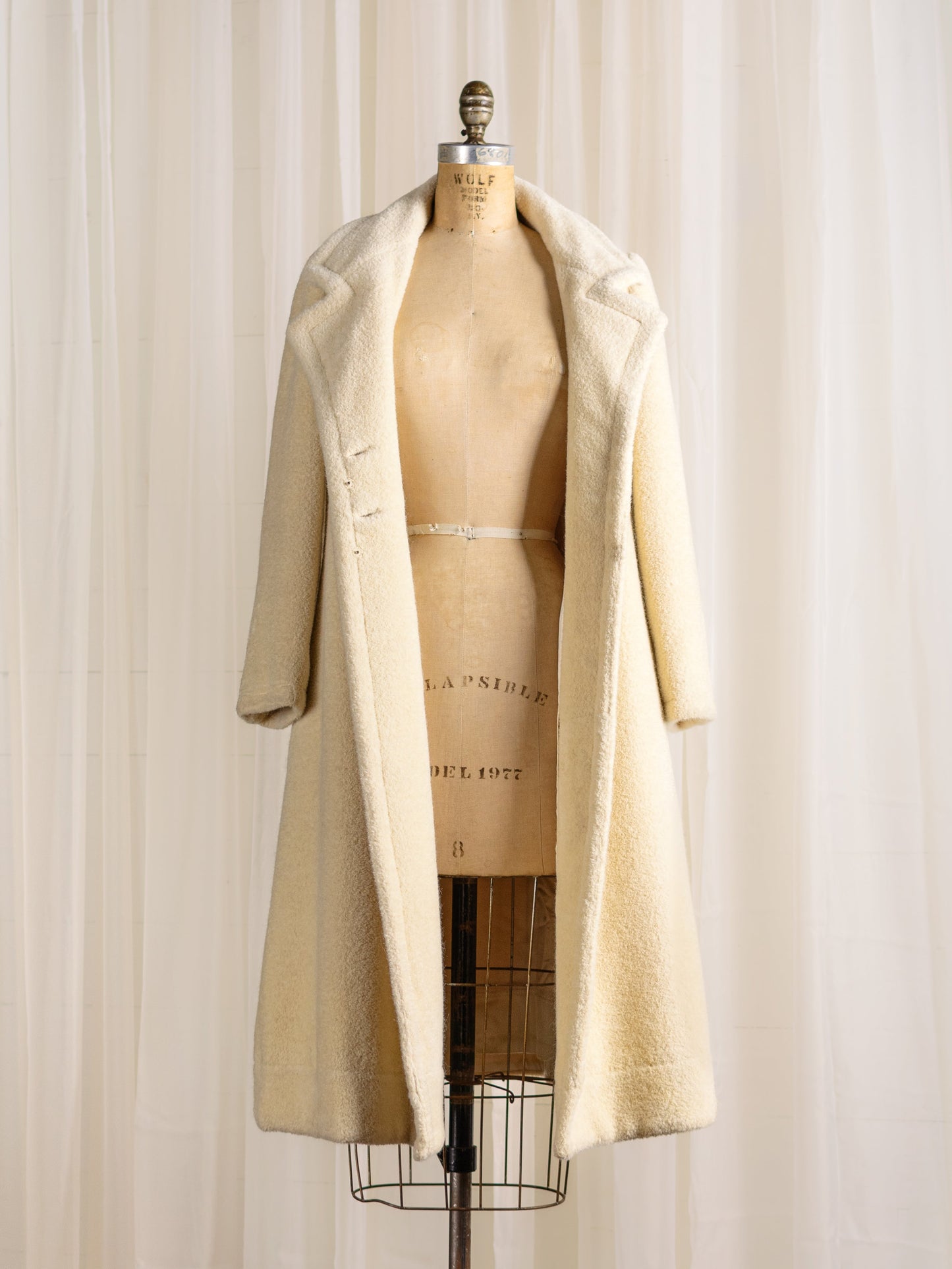 1960's James Galanos Plush Designer Wool Coat - Size XS - Second Sight Vintage