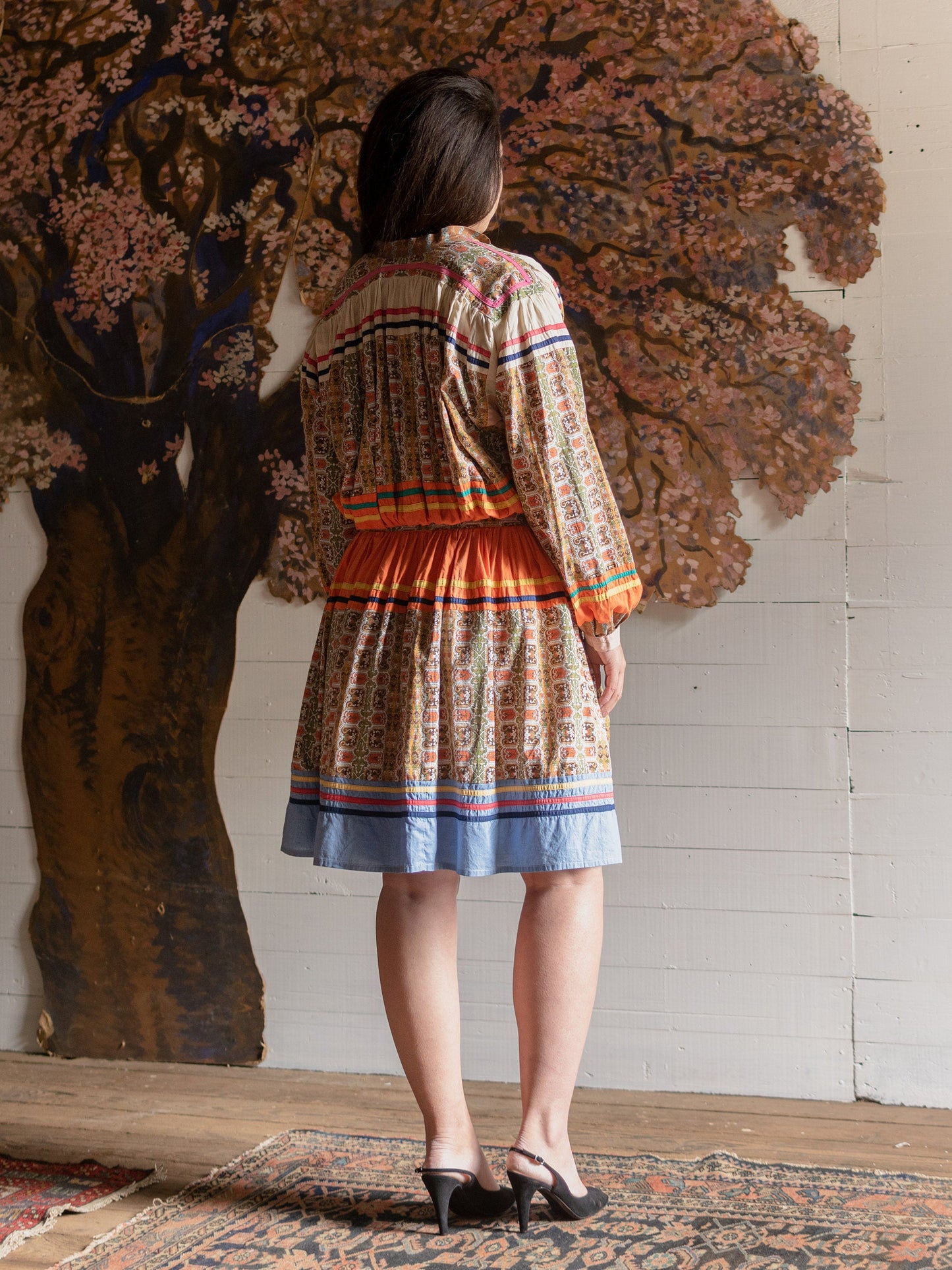 1970s Seminole Native American Patchwork Men's Tunic Dress - Second Sight Vintage