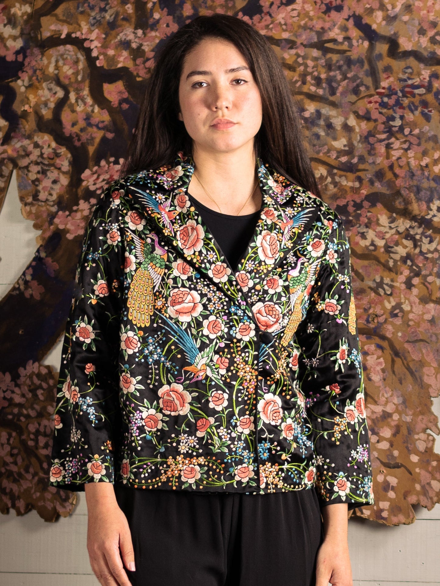 Antique Silk Hand Embroidered Chinese Jacket - Size S - Second Sight Vintage