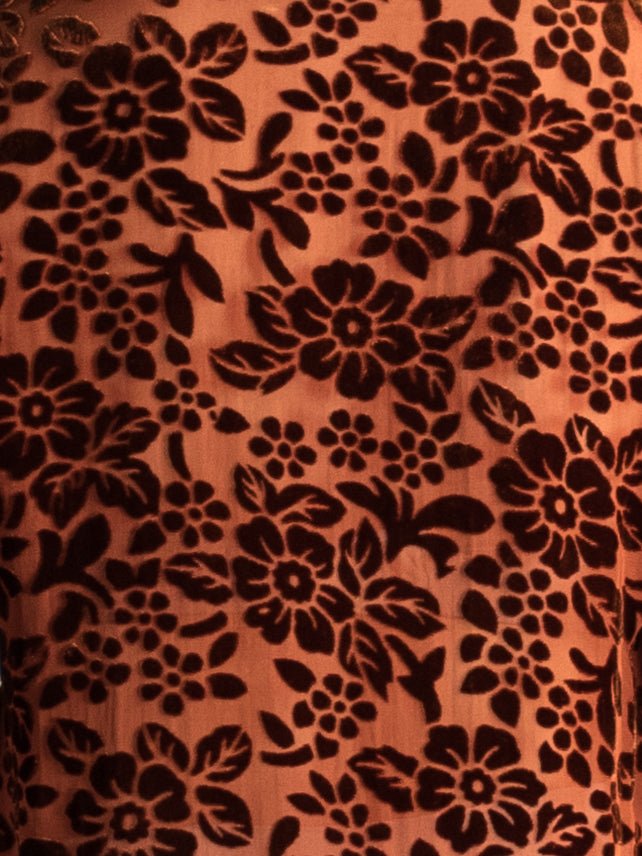 Antique Vintage 1920's Burnt Orange Devoré Silk Velvet Dress – Second Sight  Vintage