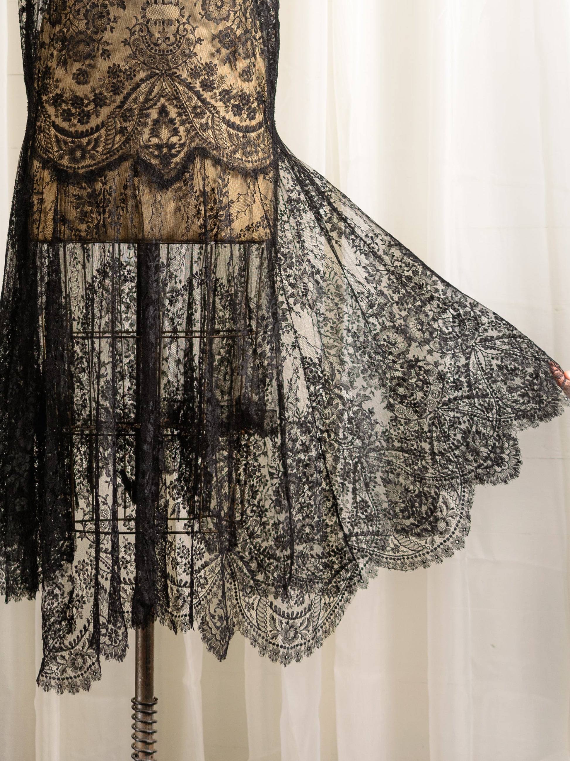 1920's Chantilly Lace Dress & Jacket Set - Size XS - S - Second Sight Vintage