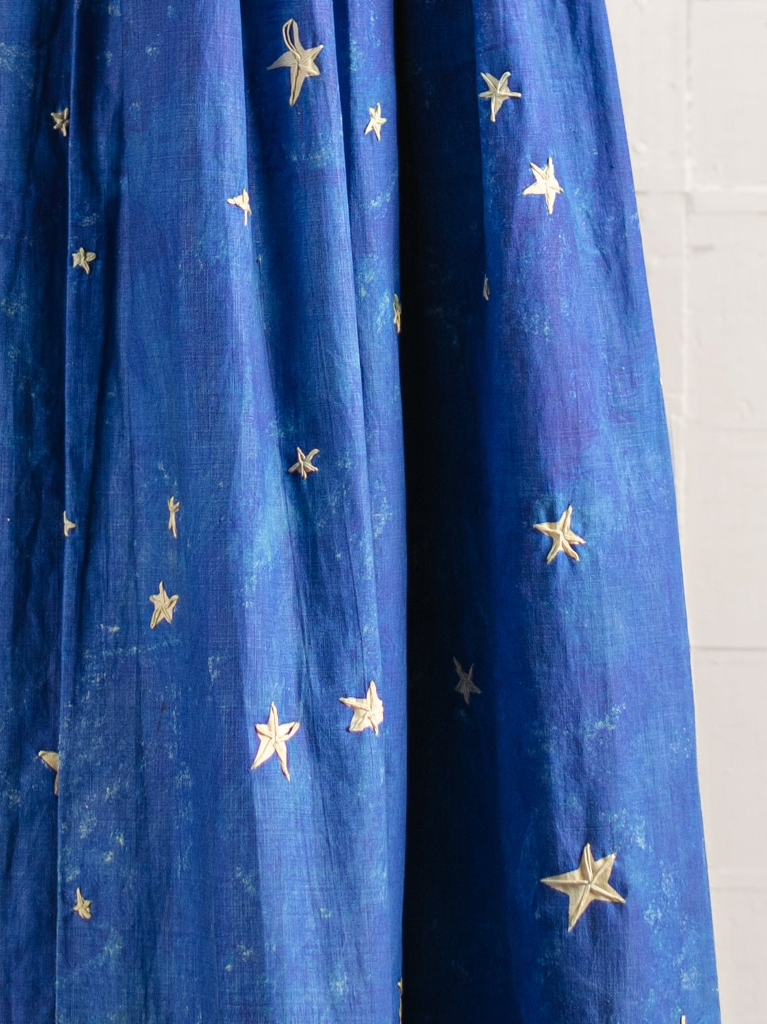1940s Hand Painted & Embroidered Starry Night Skirt - Size M - Second Sight Vintage
