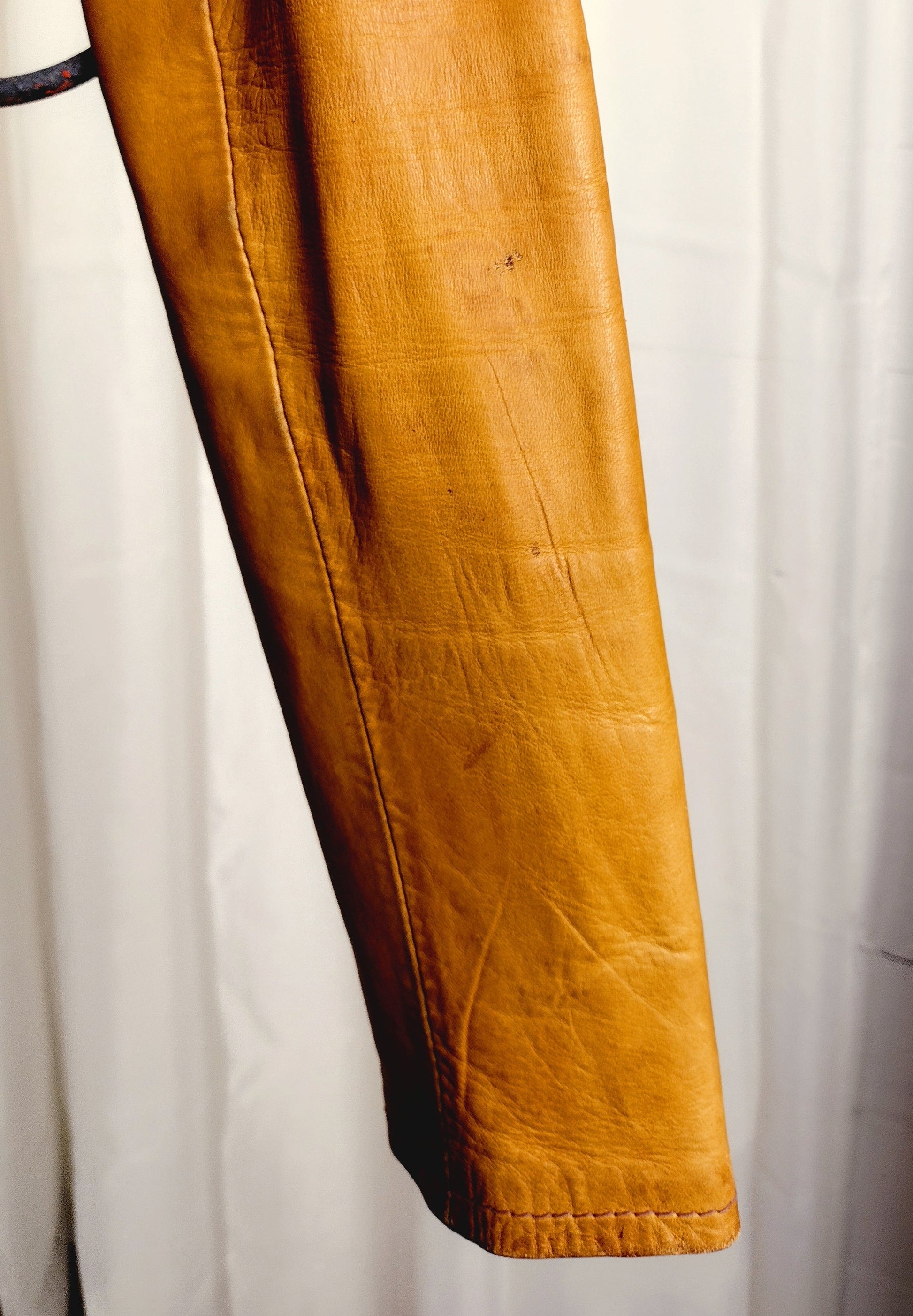 1970's East West Musical Instrument Company Leather Apple Jacket - Size XS - Second Sight Vintage