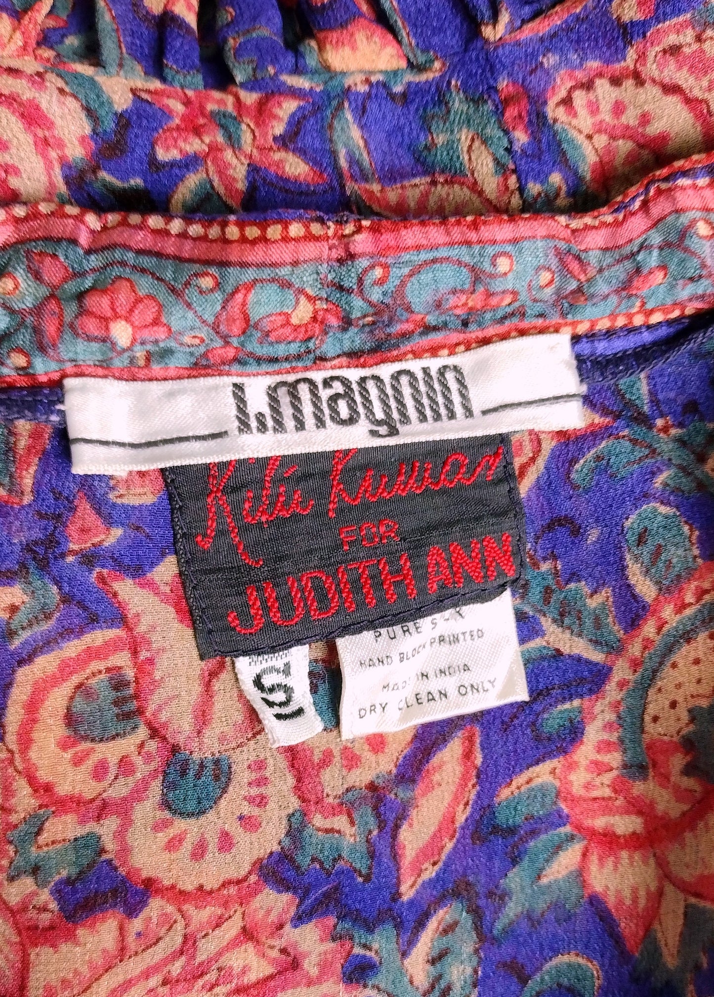 1970s Flawless Ritu Kumar Judith Ann Indian Silk Dress - Size XS - Second Sight Vintage