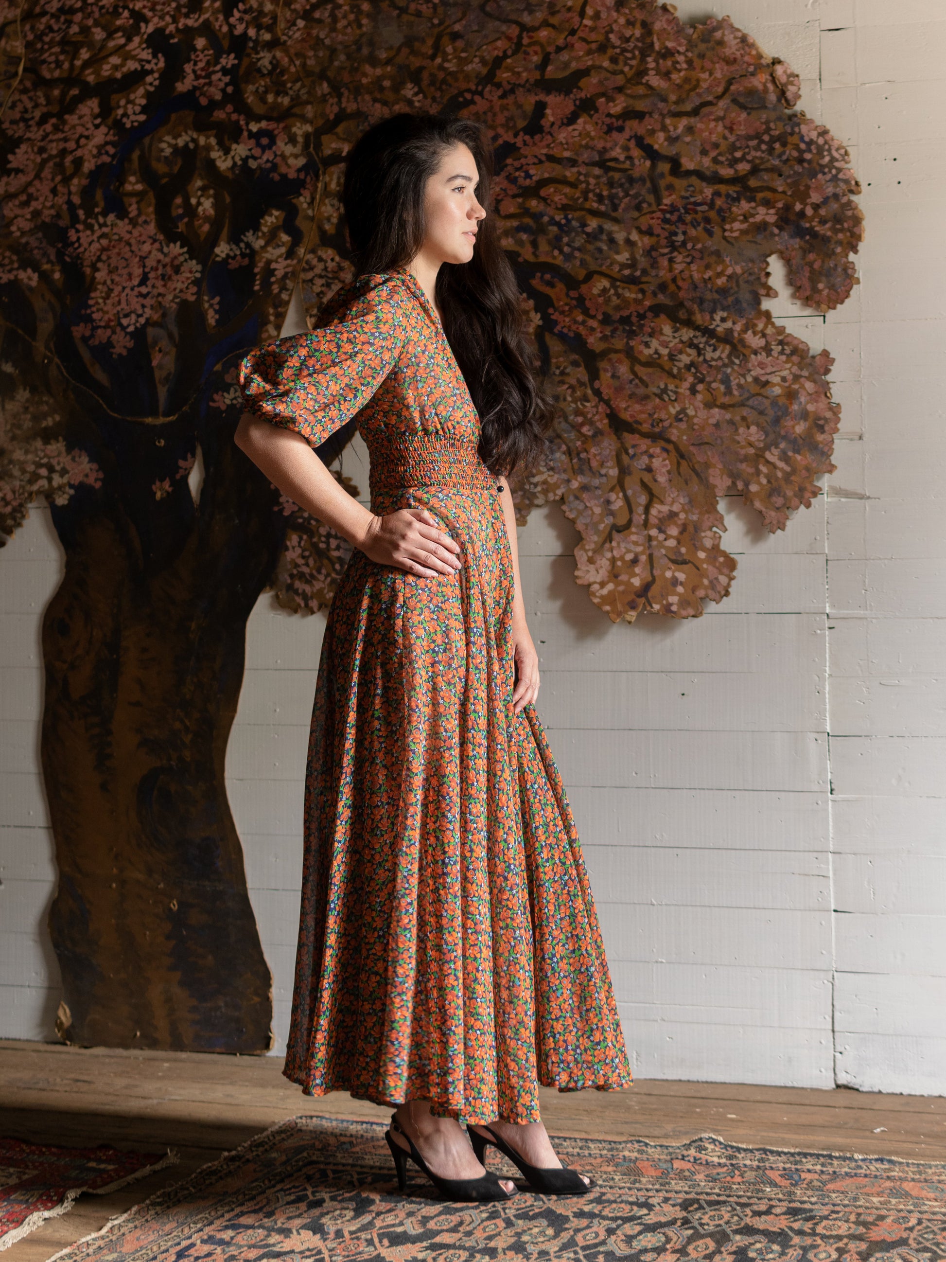 fitted lace wedding dress Old Fashioned Vintage Maxi Dress with Long Sleeves main image 0