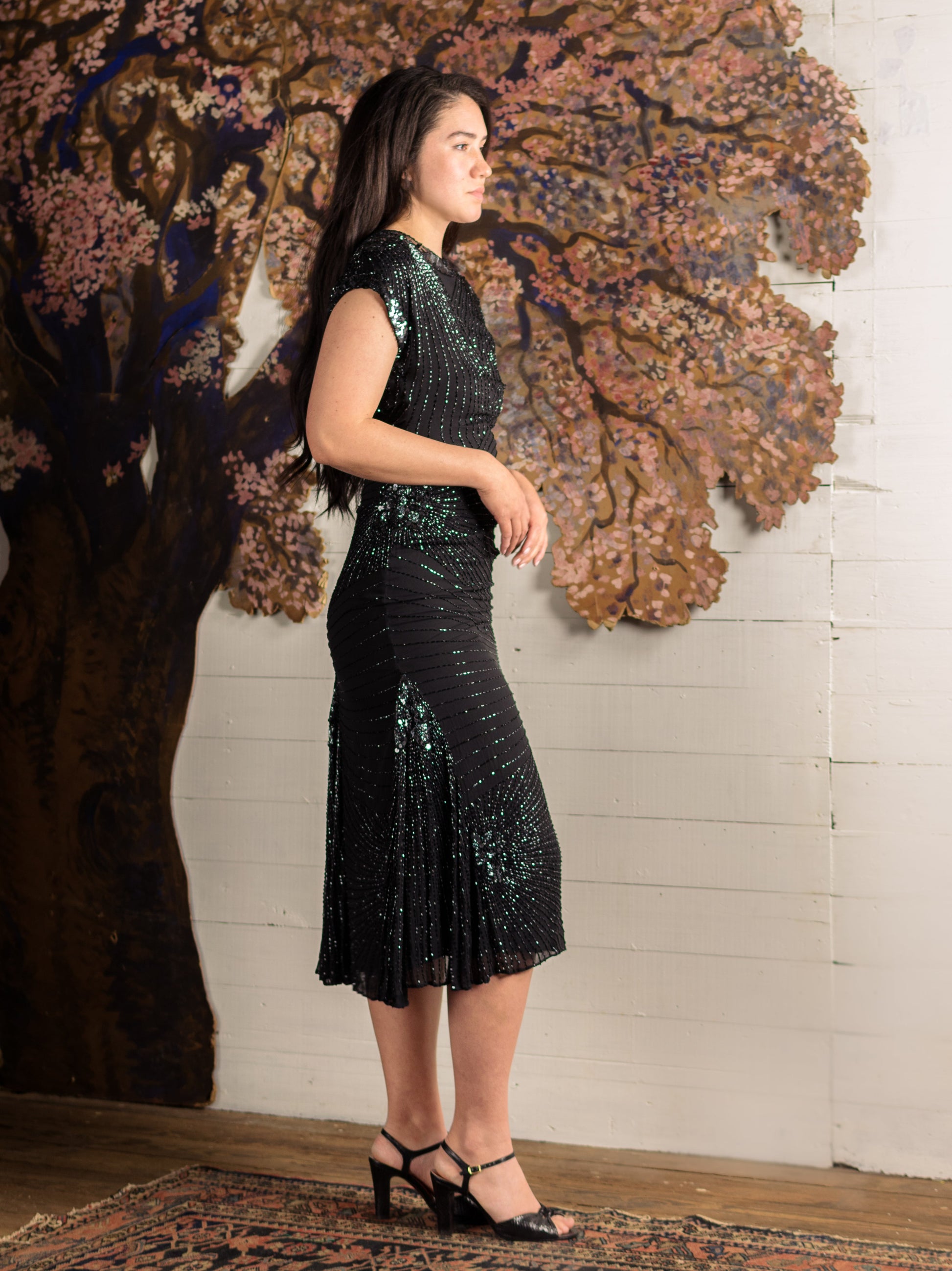 Vintage 1990's Deadstock Oleg Cassini Beaded Silk Dress – Second Sight  Vintage