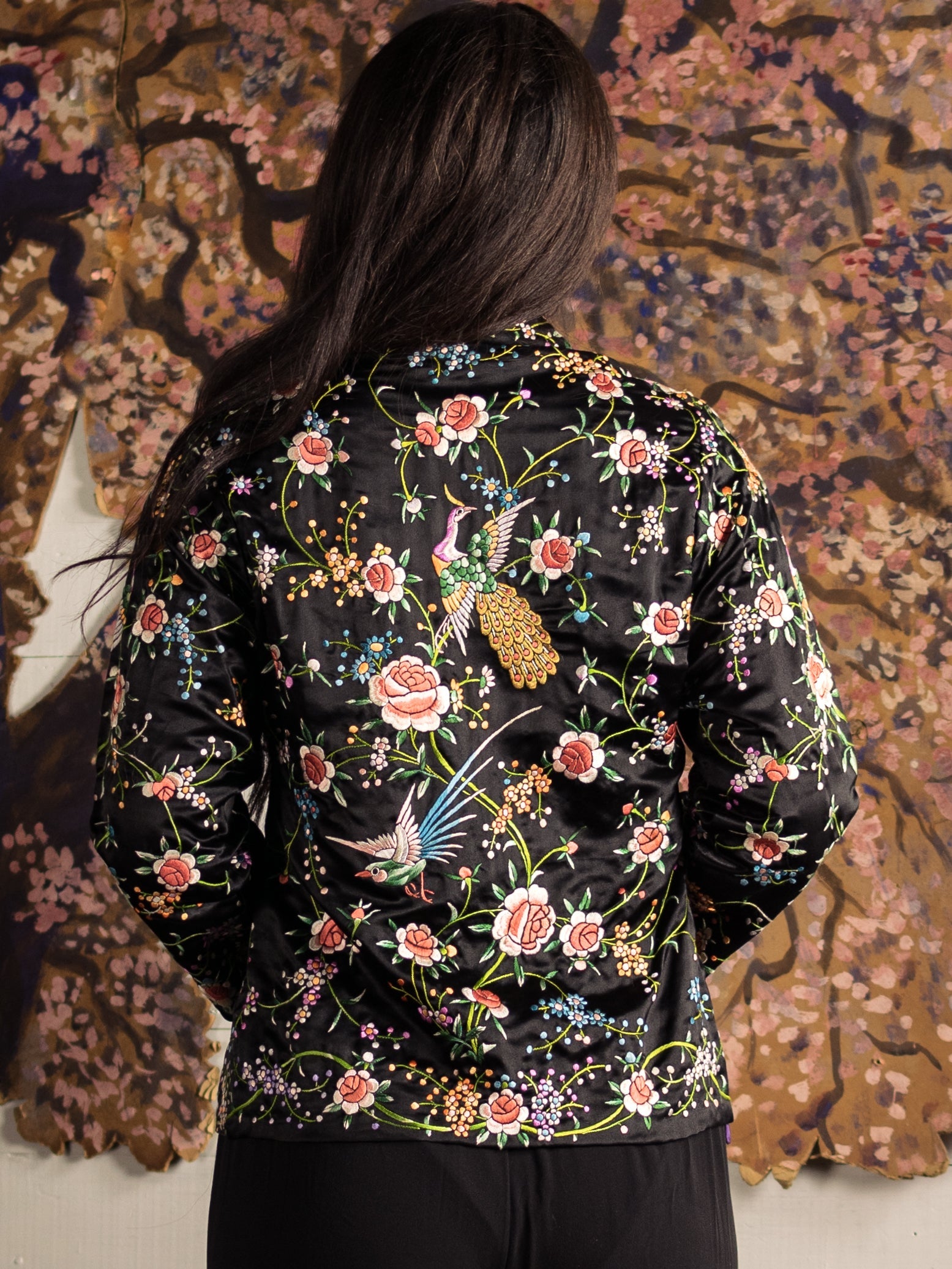 Antique Silk Hand Embroidered Chinese Jacket - Size S - Second Sight Vintage