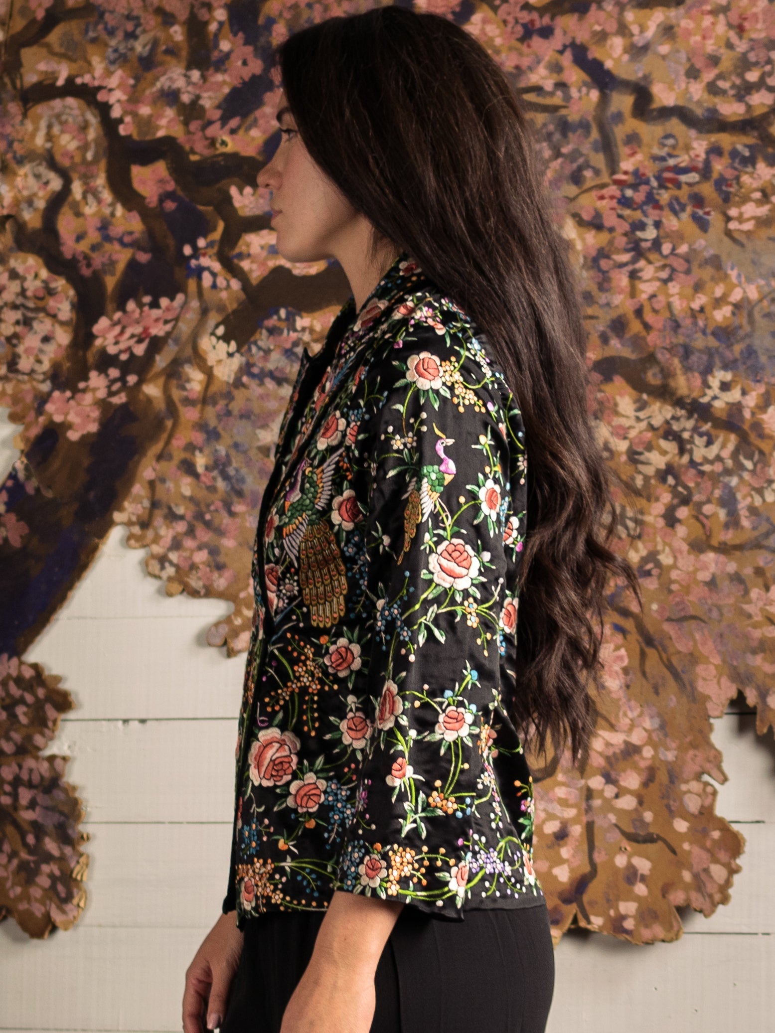 Antique Silk Hand Embroidered Chinese Jacket - Size S - Second Sight Vintage