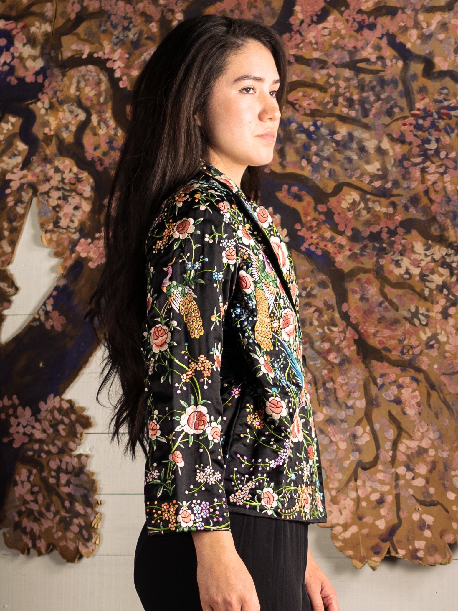 Antique Silk Hand Embroidered Chinese Jacket - Size S - Second Sight Vintage