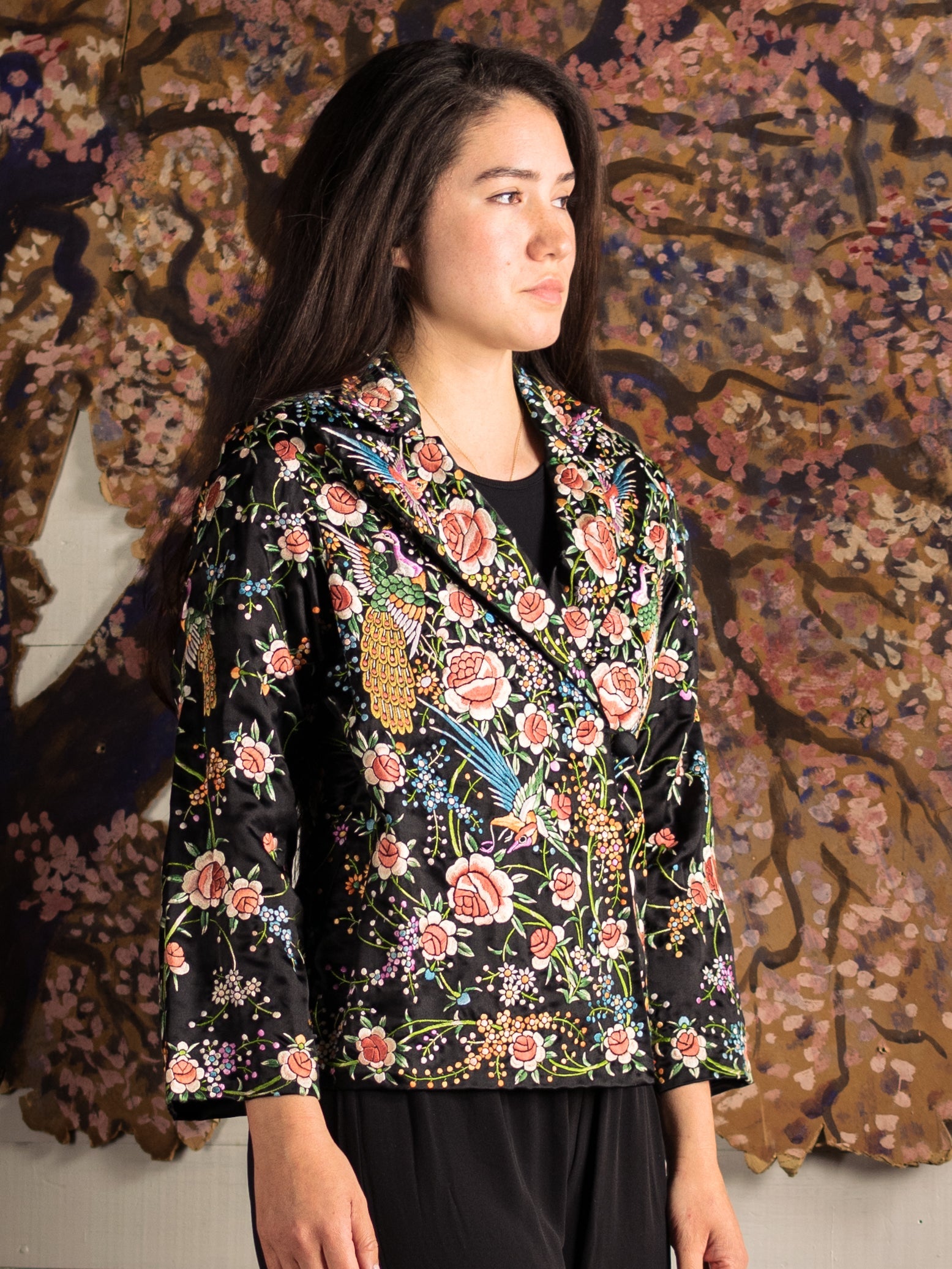 Antique Silk Hand Embroidered Chinese Jacket - Size S - Second Sight Vintage