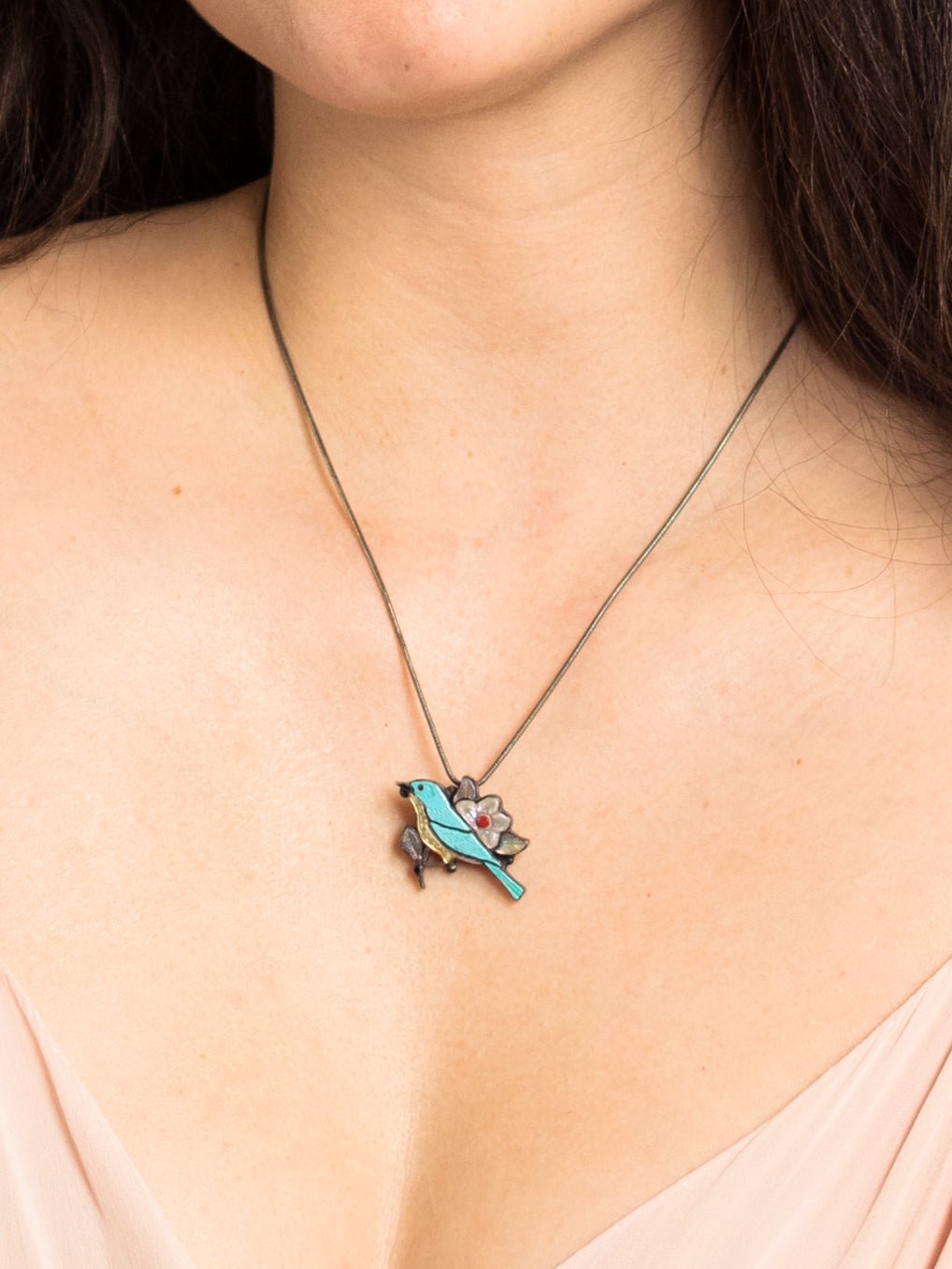 Zuni Signed Native American Sterling Bird Necklace or Pin - Second Sight Vintage